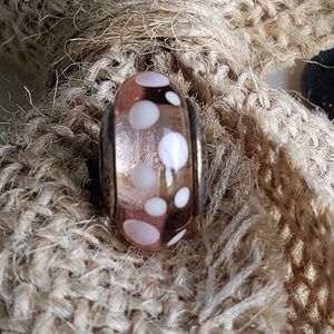 PANDORA - Pink Polka Dots Murano Charm